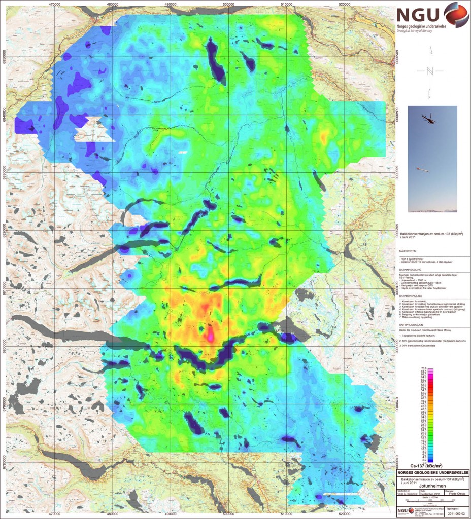 2012 CESIUM MAP FOR JOTUNHEIMEN, NORWAY