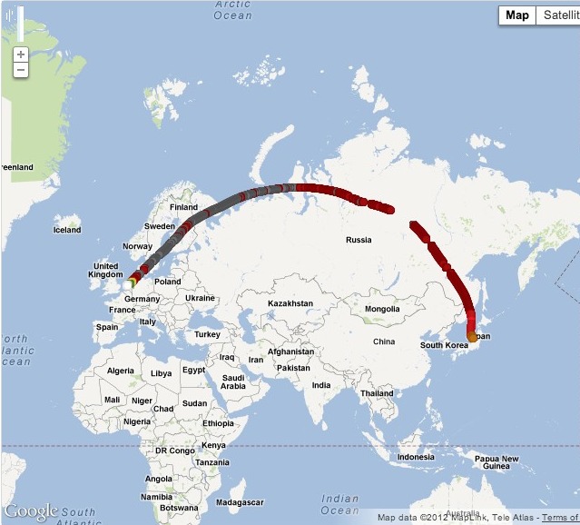 Safecasting the Sky between Tokyo and Holland