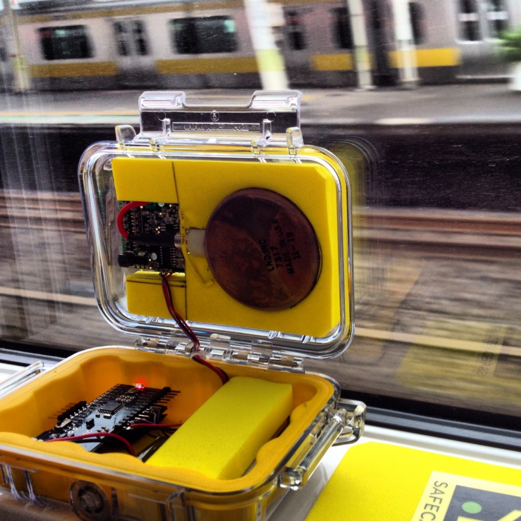 bGeigie Nano on the Narita Express