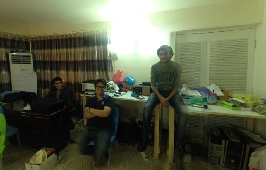 Some of the core team at Fikra Space: Nael, Jeff & Ahmed