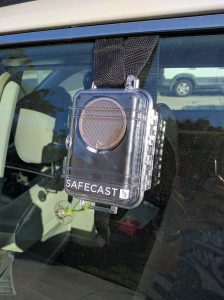 bGeigie with a suction cup