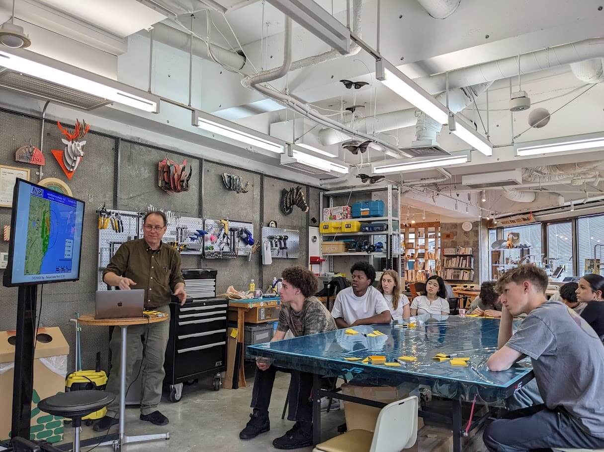 Azby Brown presenting during the event.