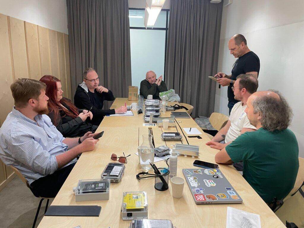 Safecast, Blues Inc, and SaveDnipro planning meeting, Kyiv, Ukraine, May 6, 2024